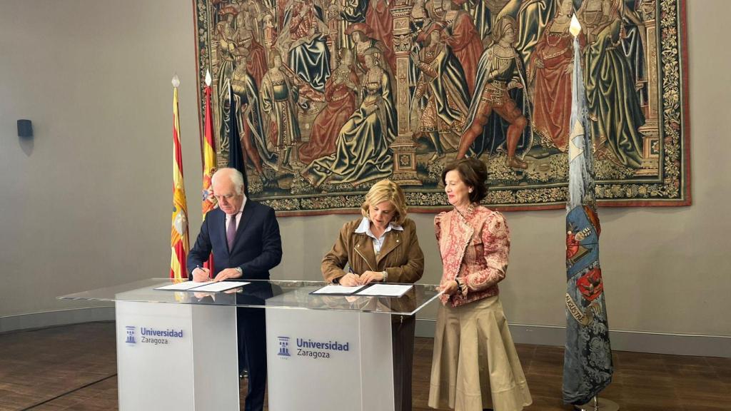 La presentación de la cátedra en la sala Amar y Borbón del Paraninfo de la Universidad de Zaragoza.