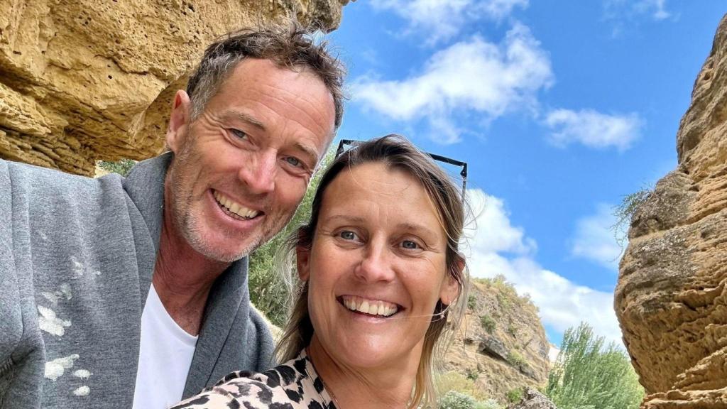 The Foreman couple during their trip to different countries.
