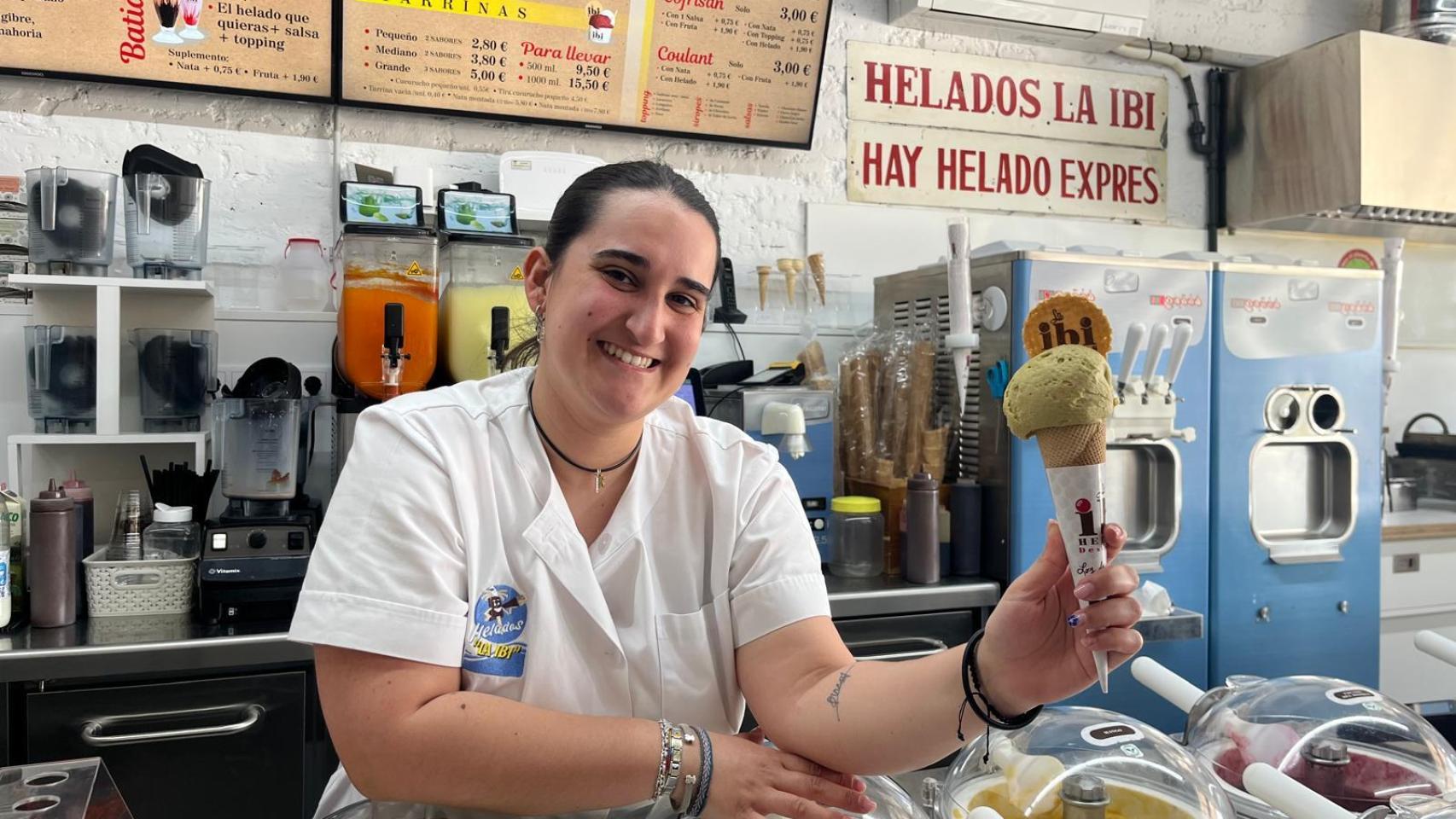 Sandra, heladera en la IBI de A Coruña