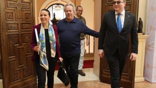 El alcalde de Zamora, Francisco Guarido con el cónsul de Rumanía,  Florea Tiberiu Trifan.