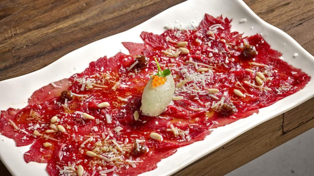 Carpaccio de paladar de atún de El Campero.