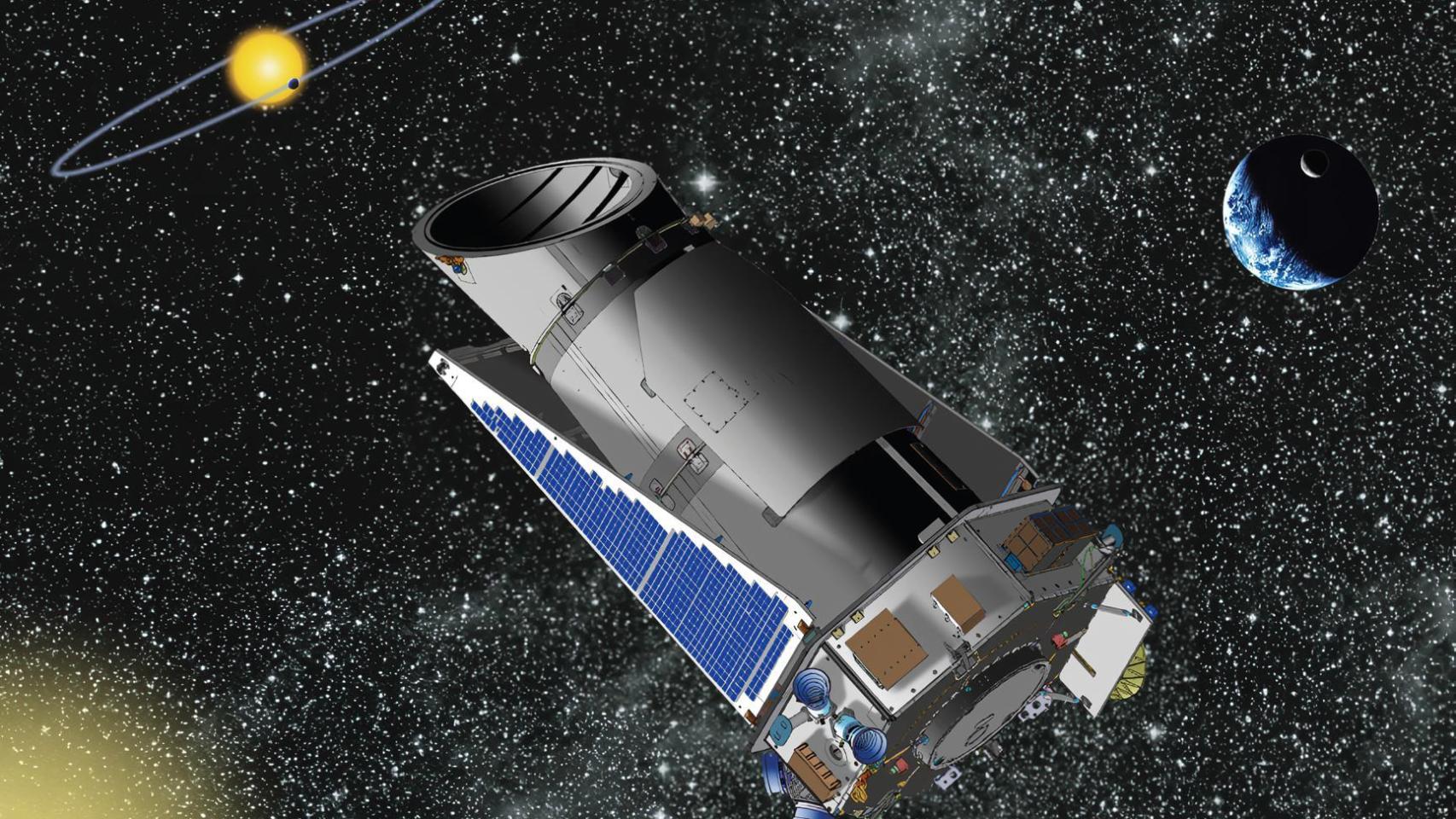 Ilustración del telescopio Kepler de la NASA .