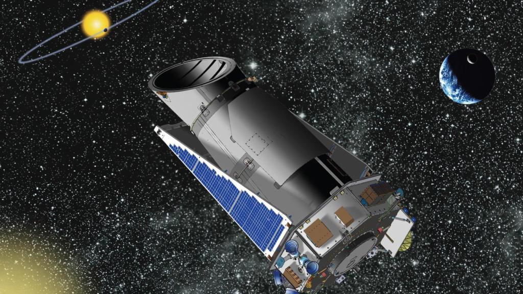 Ilustración del telescopio Kepler de la NASA .
