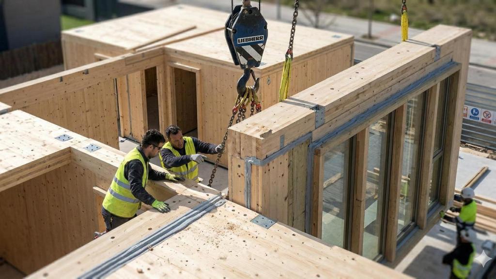 Construcción industrializada de una vivienda