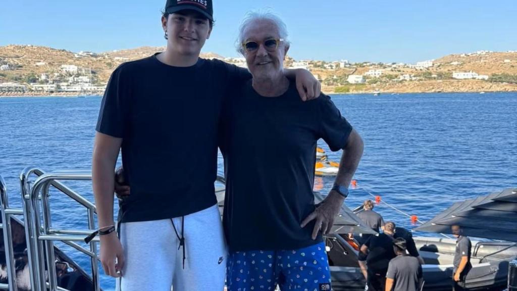 Flavio Briatore, en el puerto.
