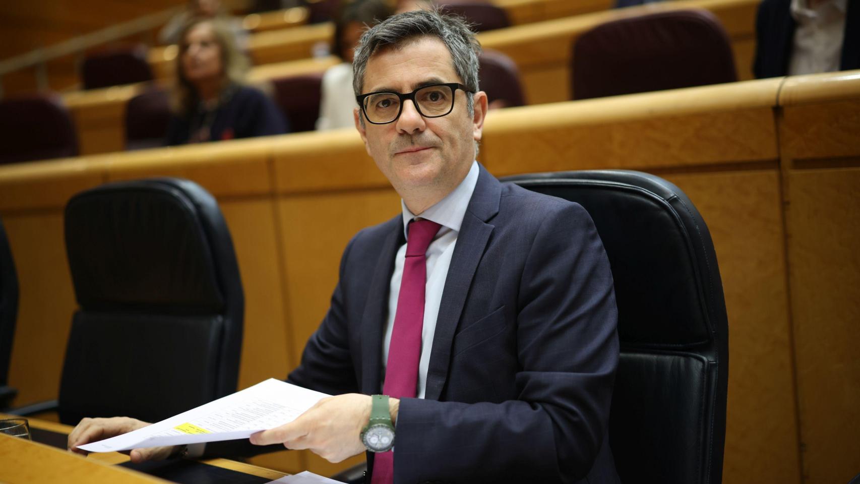 El ministro de la Presidencia, Justicia y Relaciones con las Cortes, Félix Bolaños.