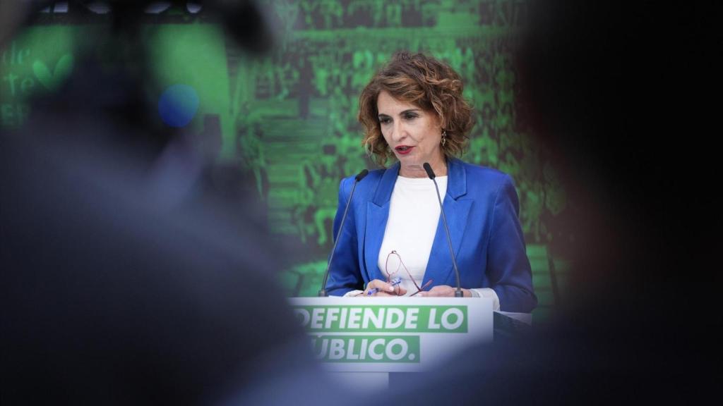 La vicepresidenta del Gobierno y próxima candidata del PSOE a la Junta de Andalucía, María Jesús Montero, este martes en Sevilla.