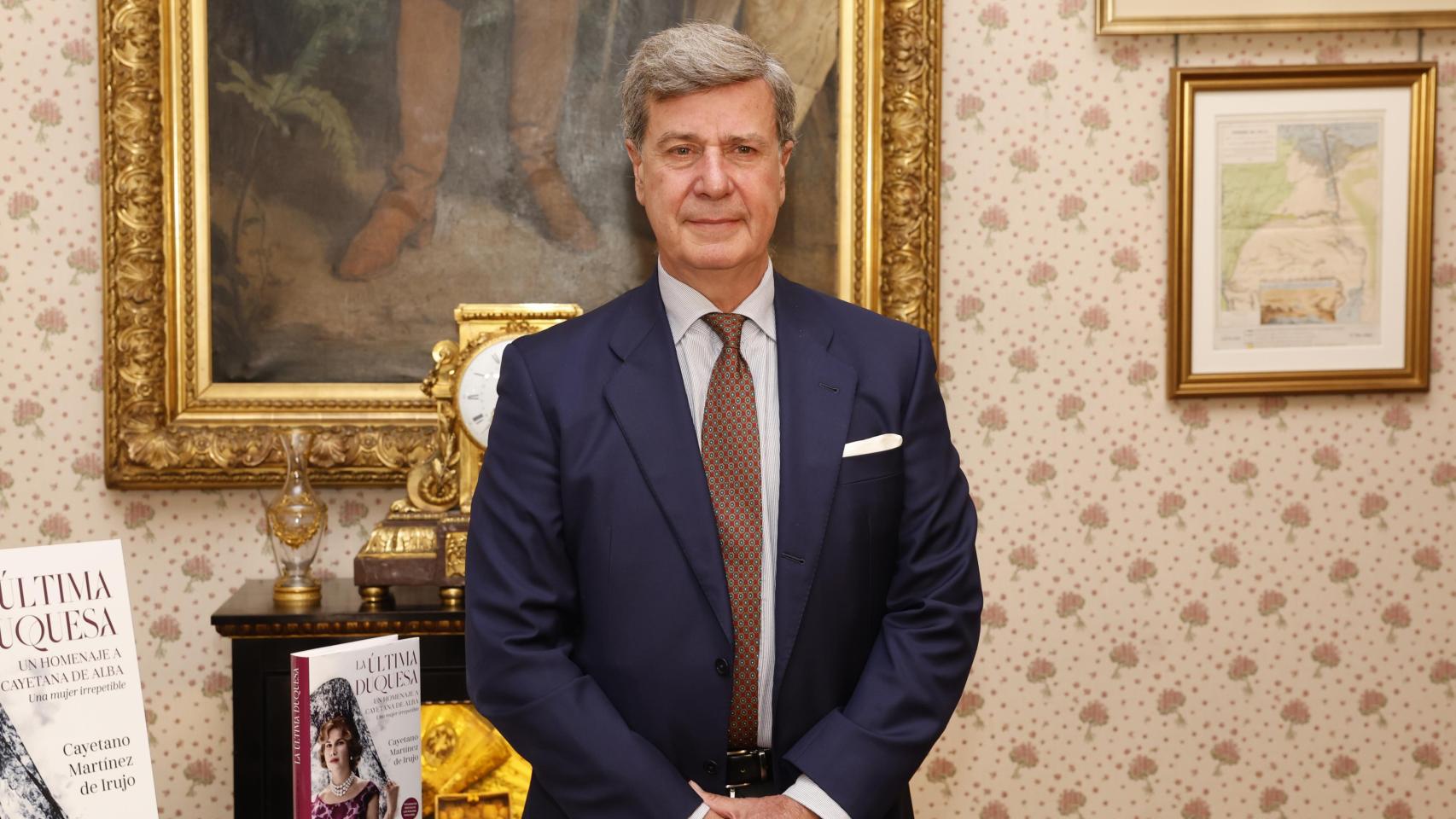 Cayetano Martínez de Irujo en la presentación del libro en el palacio de Liria.