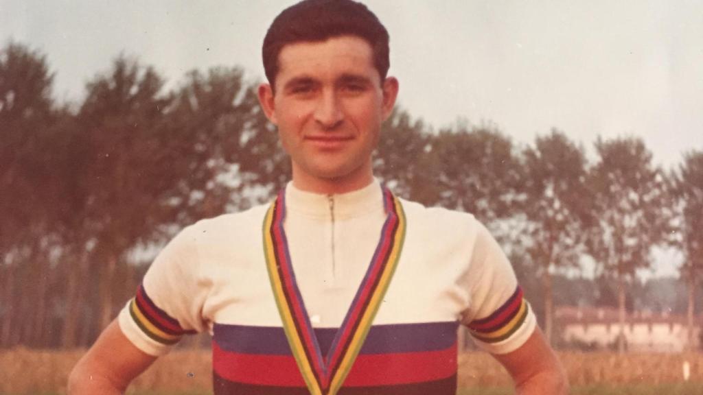 Giuseppe Soldi, con el maillot arcoíris de campeón del mundo.