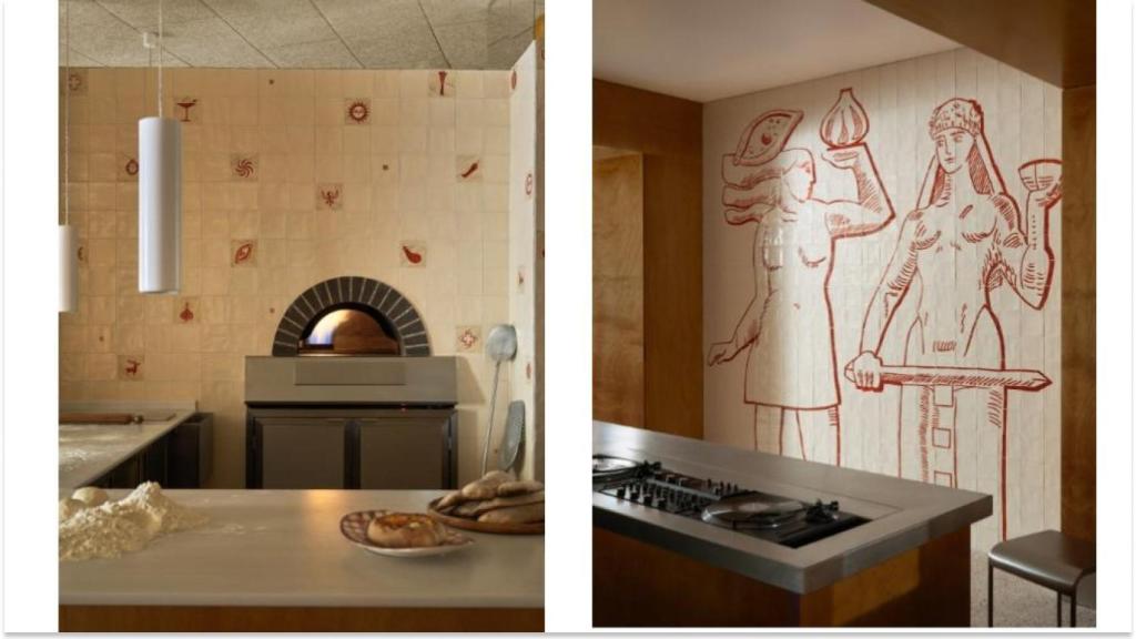 El horno que da sentido a todo y la mesa de mezclas integrada en la sala.