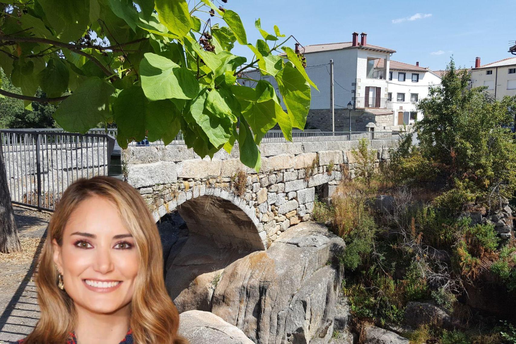 Alba Carrillo y su pueblo en Ávila en un montaje de BLUPER