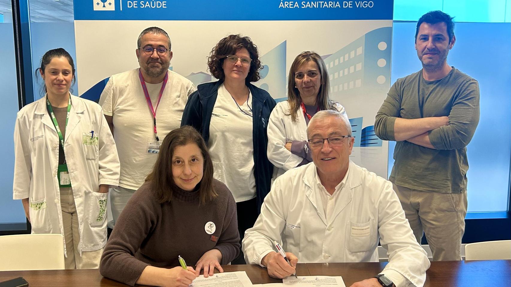 Representantes del Área Sanitaria de Vigo y Comisión de Centro.