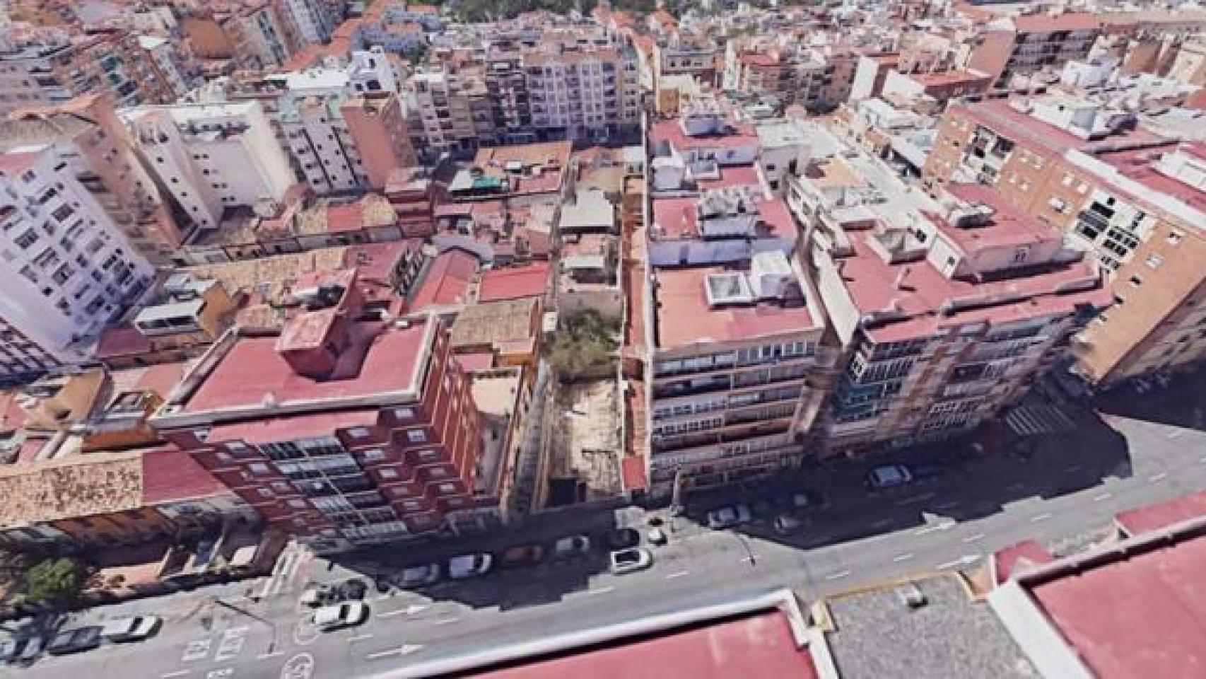 Vista de la parcela de la calle Camino de Suárez, en Málaga.