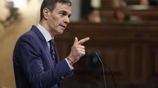 El presidente del Gobierno, Pedro Sánchez interviene durante el pleno del Congreso de los Diputados.