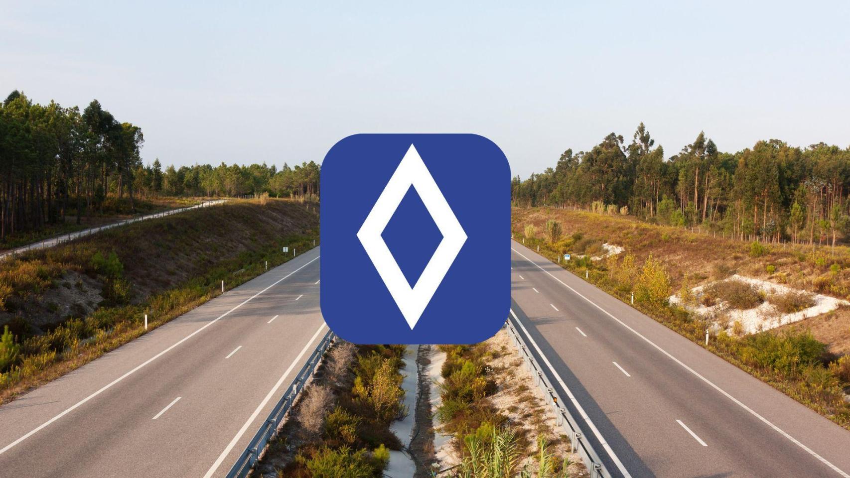 Composición de una carretera y la señal.
