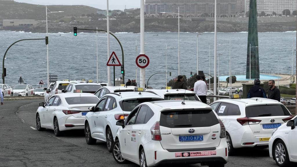 Manifestación de taxis este miércoles en A Coruña