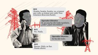 Ilustración de los audios del apagón.