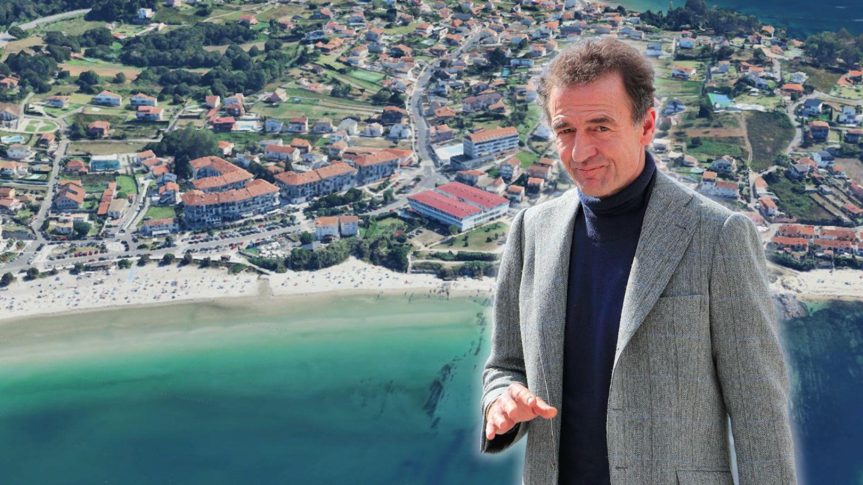 Alessandro Lequio y su familia veranean todos los años en el municipio pontevedrés de Nigrán.