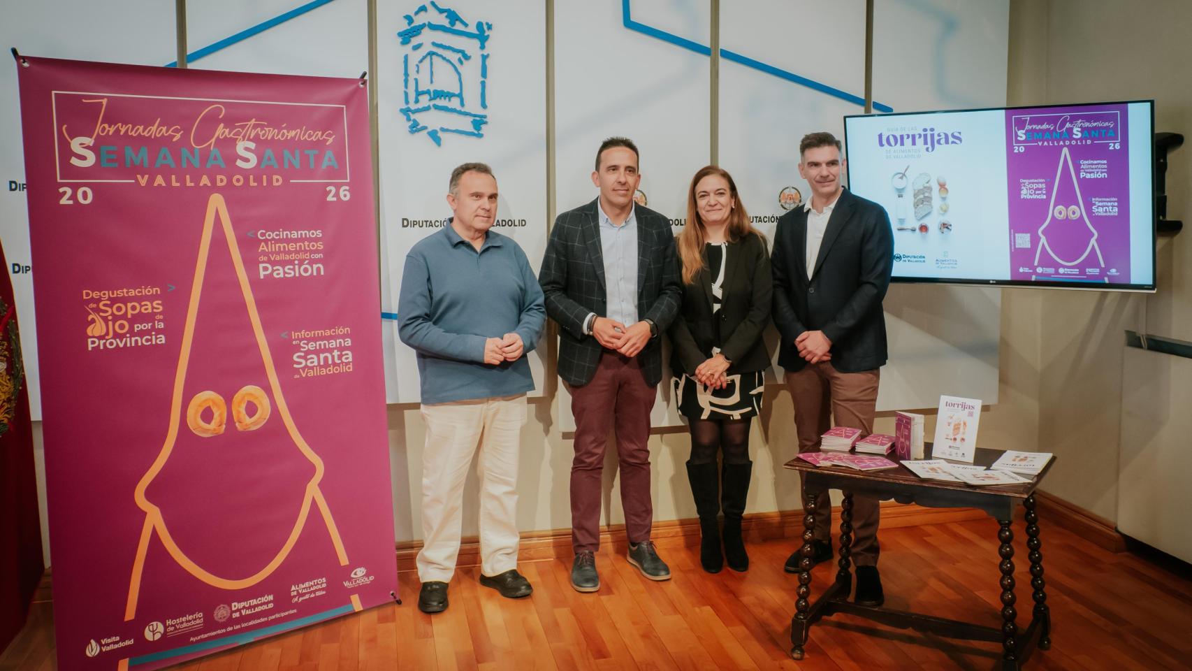Presentación de las guías gastronómicas de la Semana Santa de Valladolid, este miércoles en la Diputación