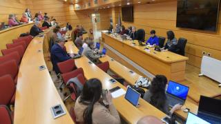 Reunión del Consello de Goberno de la Universidade de A Coruña este 25 de marzo.