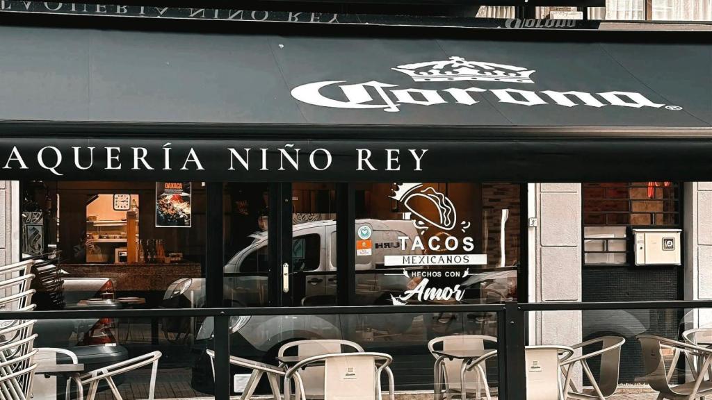 Fachada de la taquería El Niño Rey.