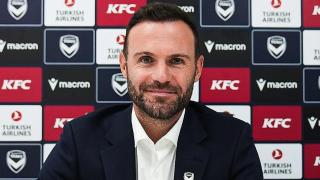 Juan Mata, el día de su presentación como nuevo jugador del Melbourne Victory Football Club.
