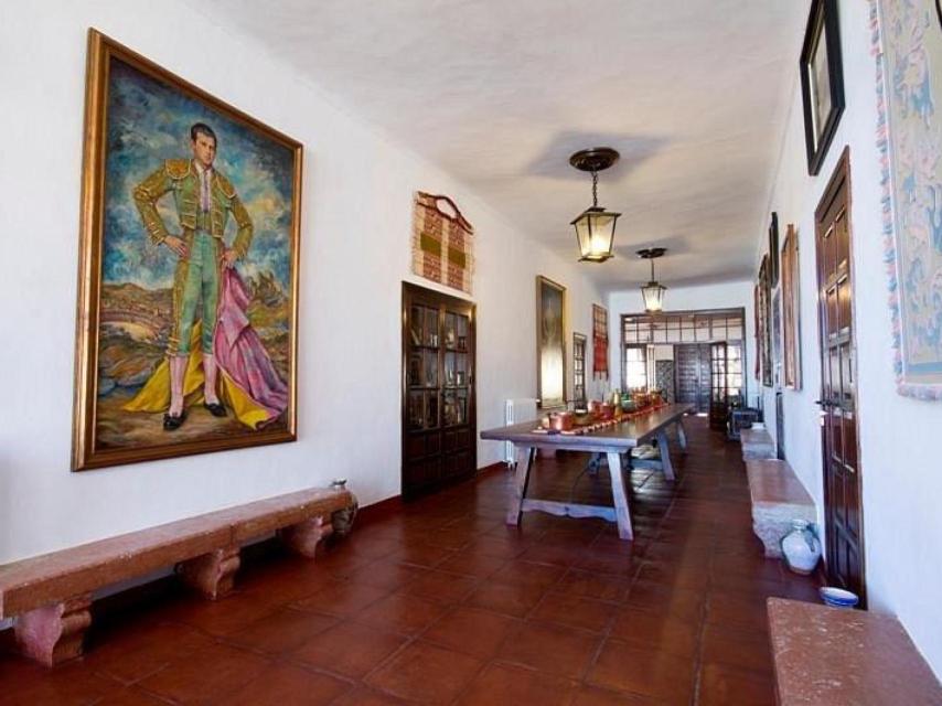 Galería de acceso a las habitaciones de El Recreo de San Cayetano.