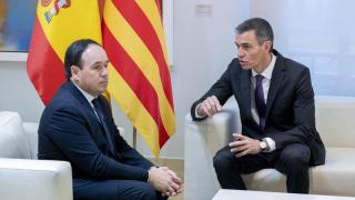 El presidente de la Generalitat, Juanfran Pérez Llorca, y el del Gobierno, Pedro Sánchez. Alberto Ortega / EP