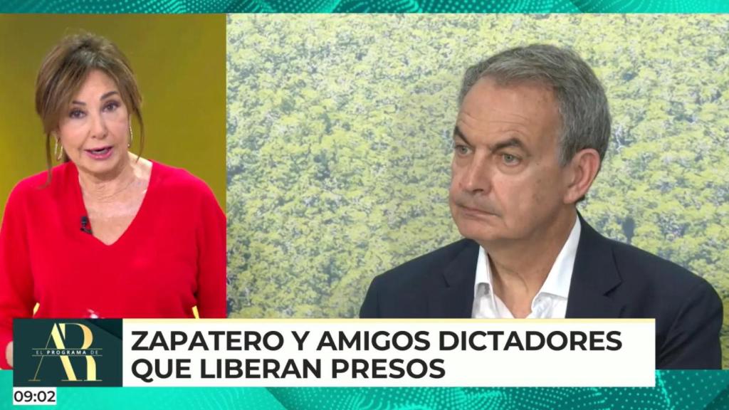 Ana Rosa y Zapatero.