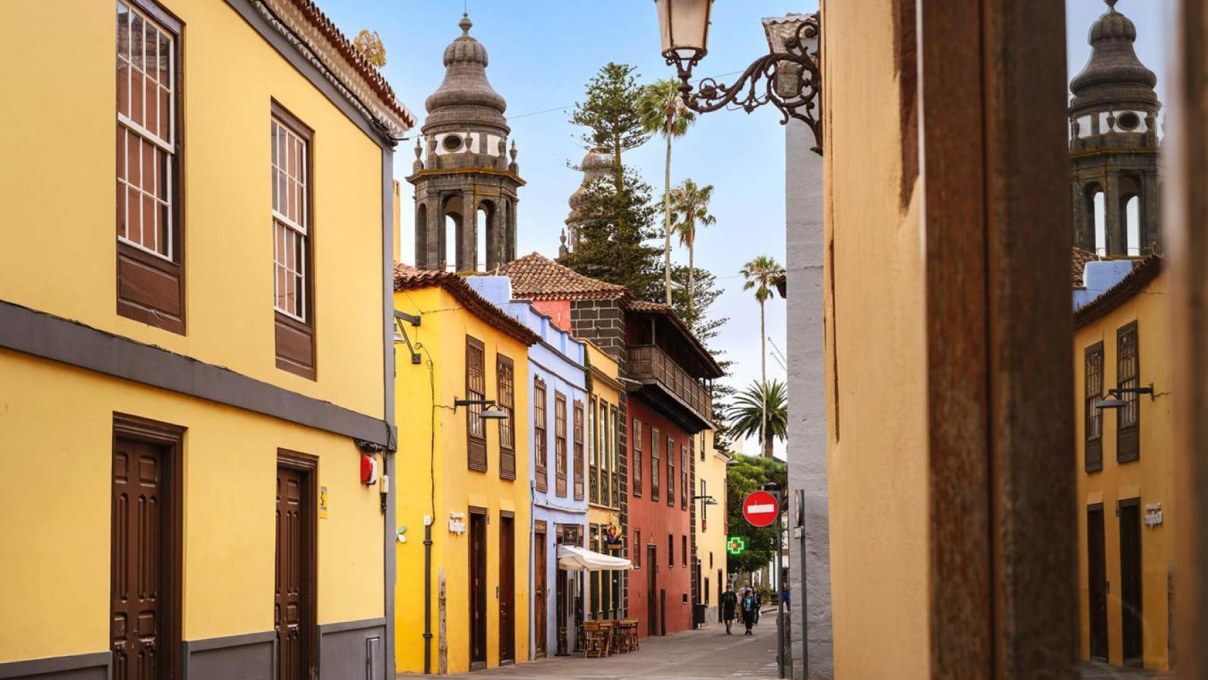 Casco urbano de San Cristóbal de la Laguna, en Tenerife.