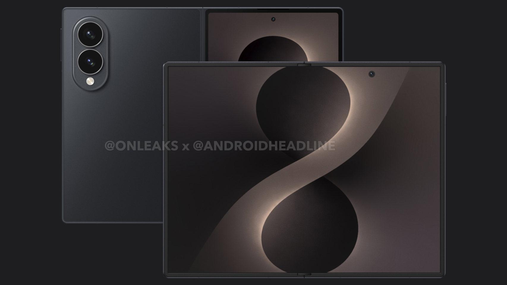 Imagen renderizada del Samsung Galaxy Z Fold 8 Wide
