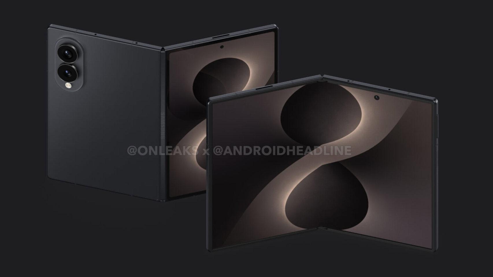Imagen renderizada del Samsung Galaxy Z Fold 8 Wide