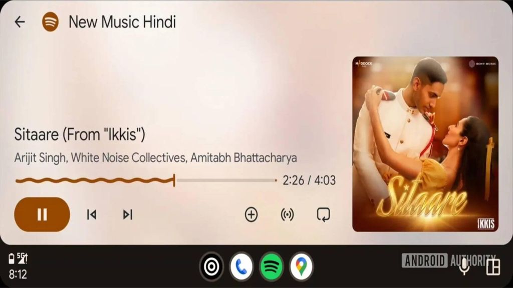 La nueva interfaz de Spotify en Android Auto.