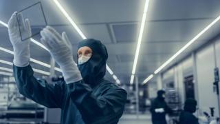 Una lámina fabricada con nanotubos de carbono.