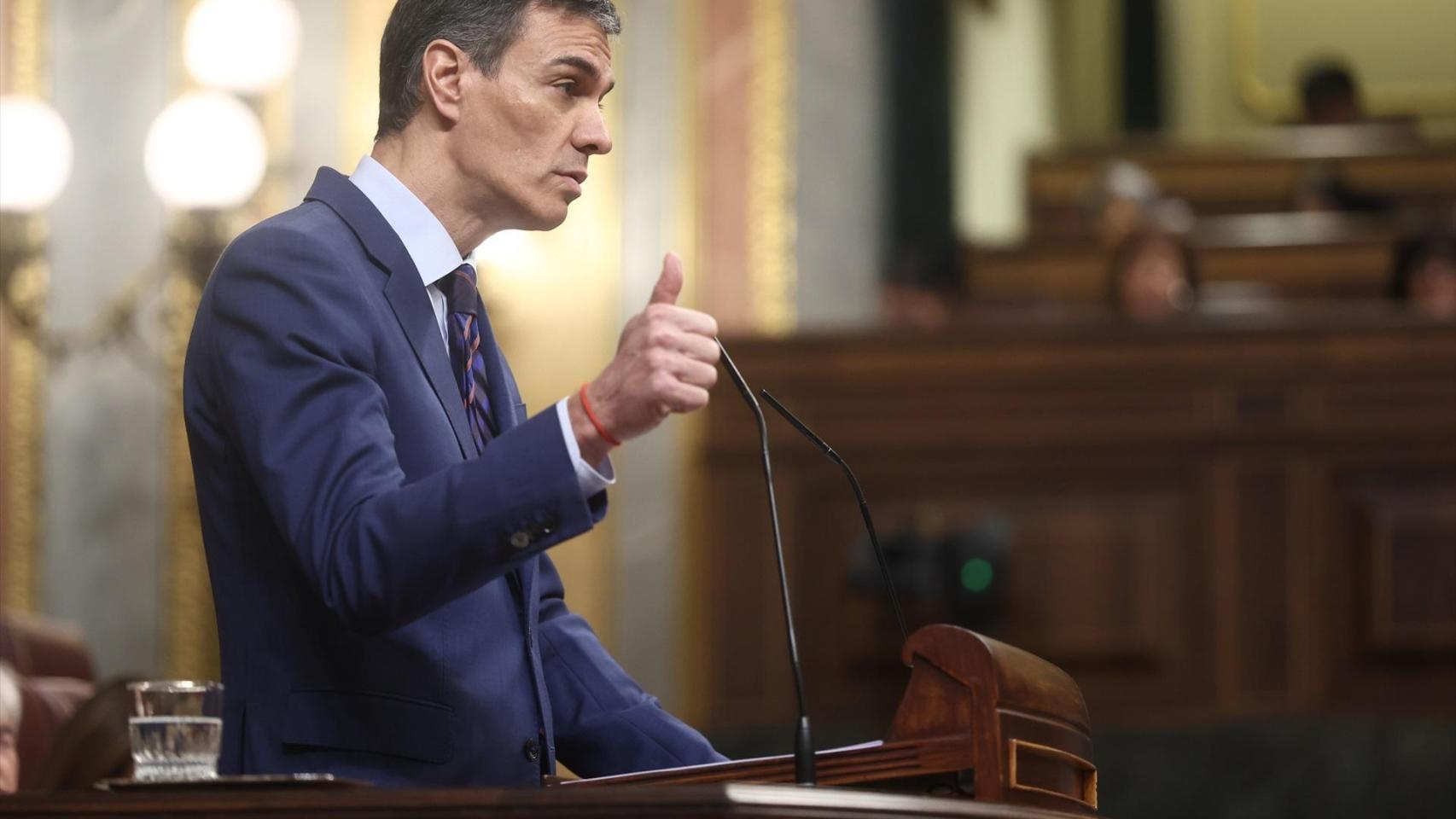 Pedro Sánchez, en el Congreso de los Diputados.