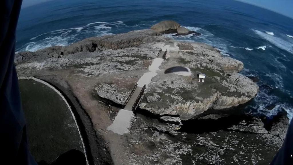 La pasarela de El Bocal, en una imagen aérea, tomada antes de la tragedia del 3 de marzo.