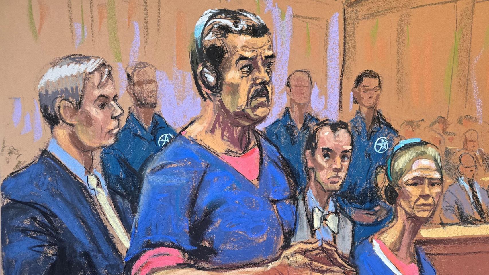 Nicolás Maduro, en un retrato durante su primera comparecencia ante el juez.
