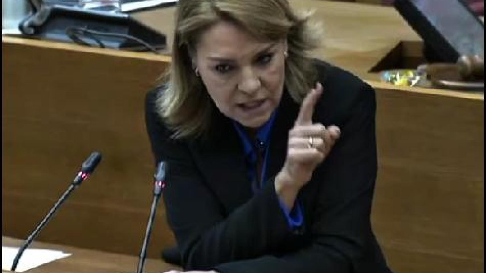 La vicepresidenta Susana Camarero, hoy en las Cortes Valencianas.