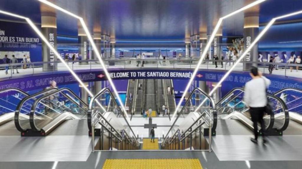 Así quedará la nueva estación del Santiago Bernabéu.