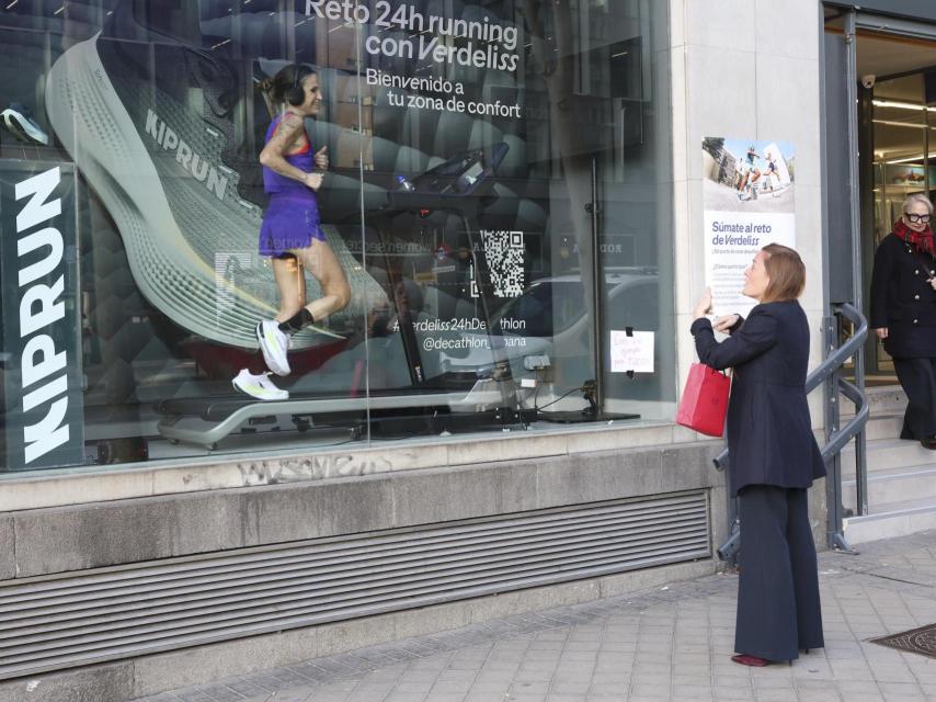 Verdeliss, en el 'Reto de carrera 24h con Verdeliss', organizado por Decathlon.