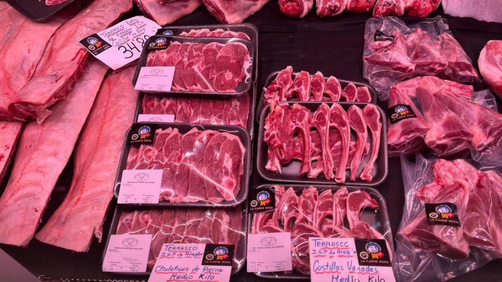 Precio del ternasco en el Mercado Central.