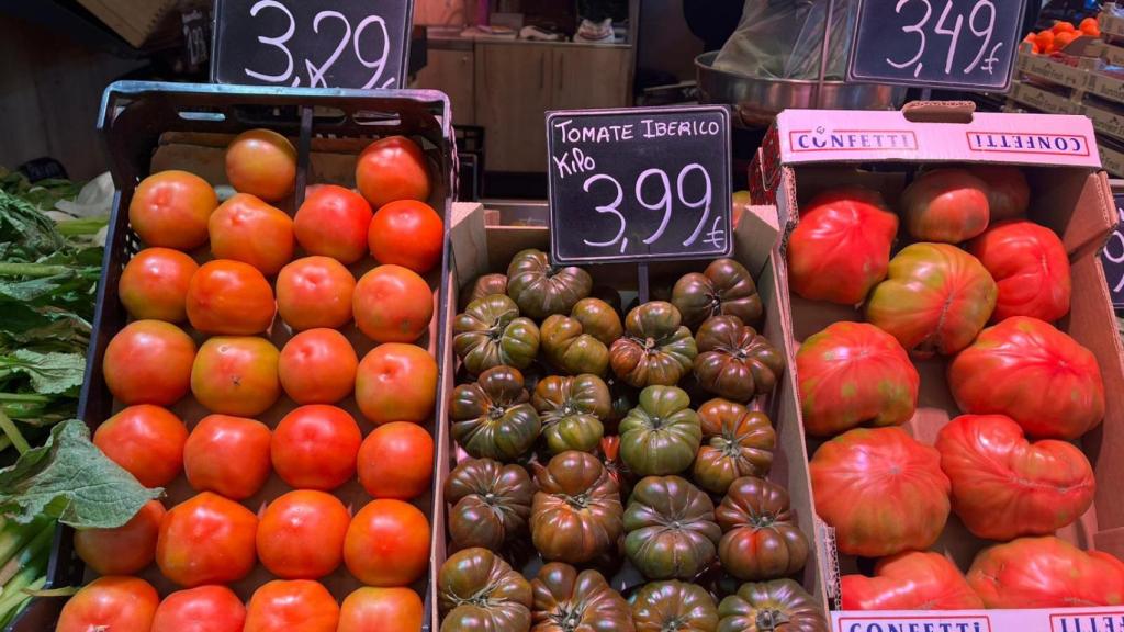 Precio de algunos tomates en el Mercado Central.