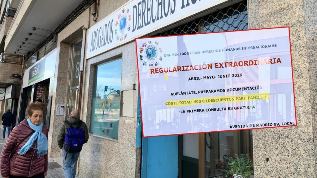 Fachada del local de la supuesta ONG, en el barrio de Las Delicias de Zaragoza.