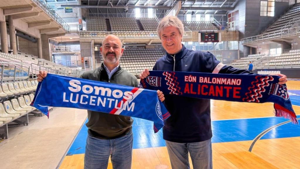José Sánchez, presidente del Horneo EÓN Alicante, y Daniel Adriasola, presidente del Lucentum.