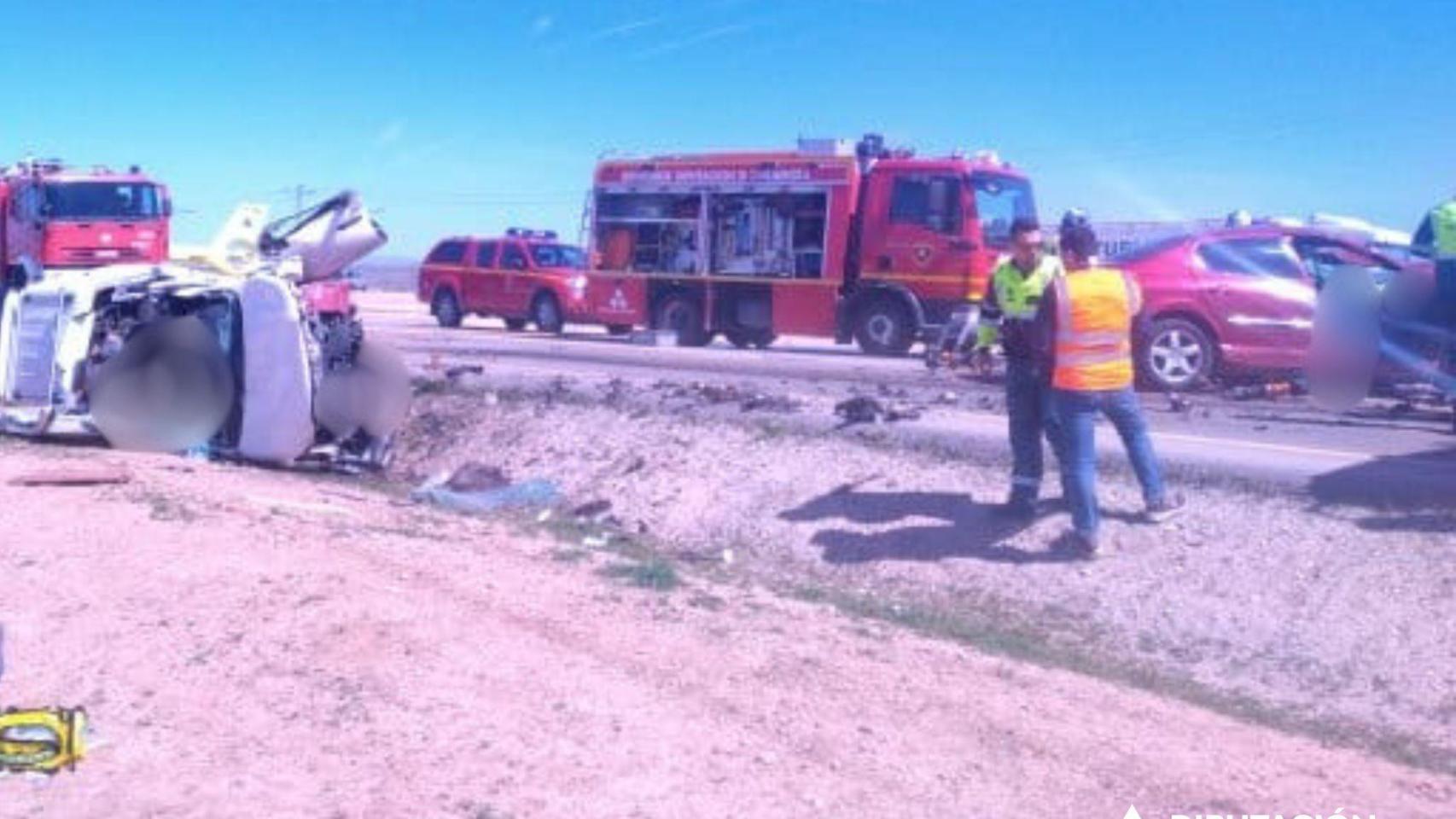 Accidente de tráfico en Tauste (Zaragoza)