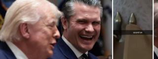 Donald Trump y Pete Hegseth en la Casa Blanca / El extraño tuit en la cuenta oficial.