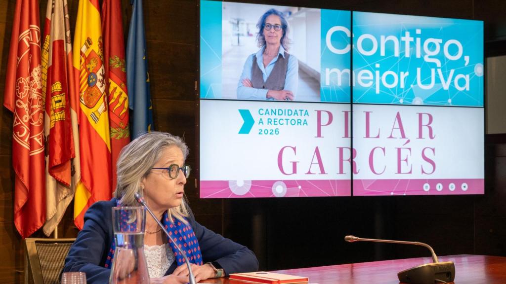 Pilar Garcés presenta su candidatura a rectora de la Universidad de Valladolid