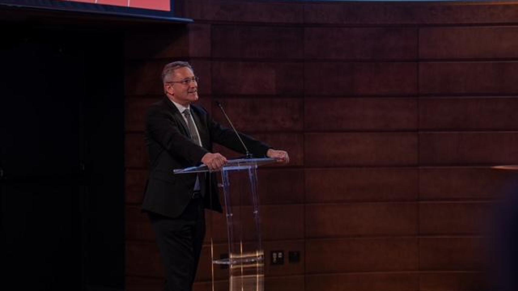 Éric Béranger, CEO MBDA, este jueves durante la presentación de los resultados de la empresa en París