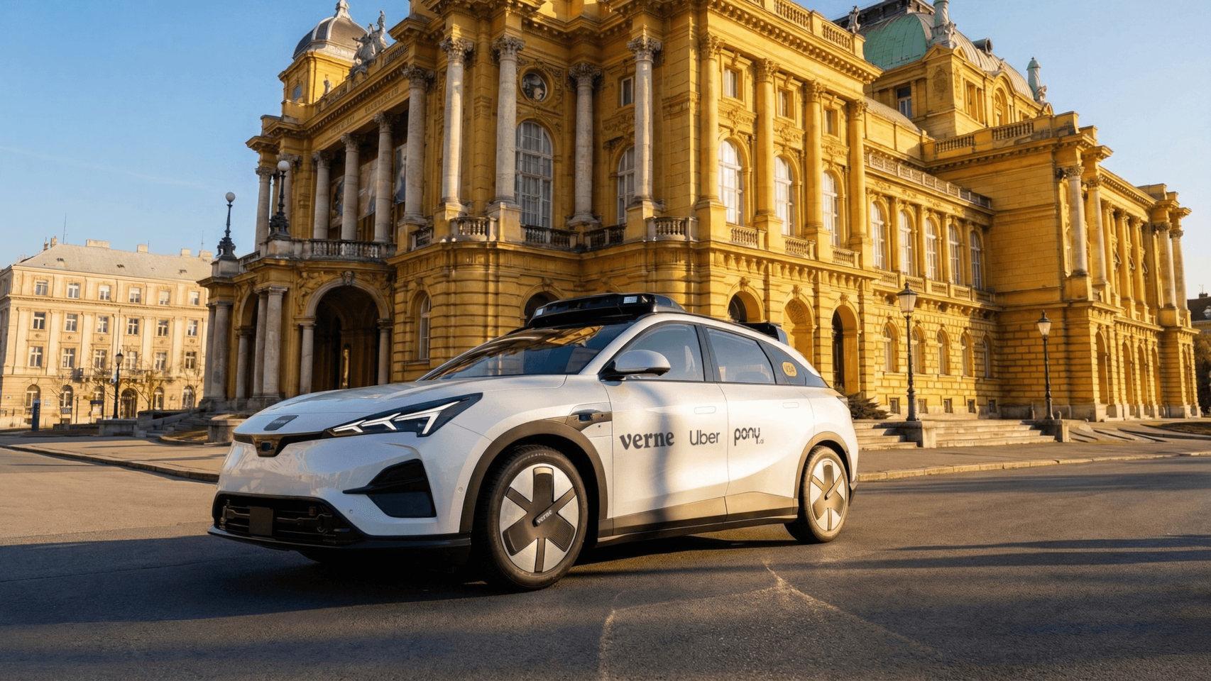 El robotaxi de Uber, Verne y pony.ai que empezará a dar servicio en Zagreb