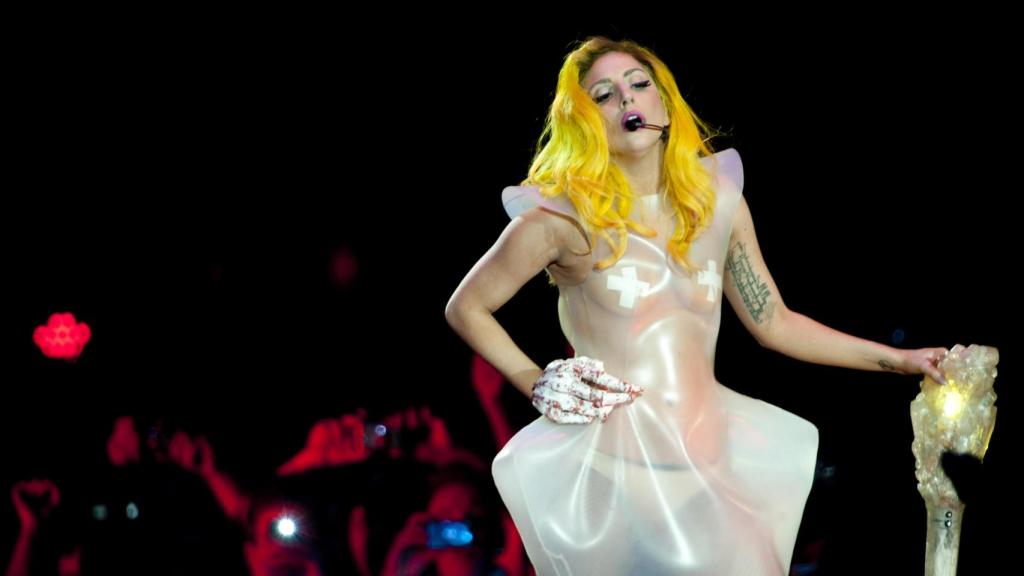 Lady Gaga en concierto.